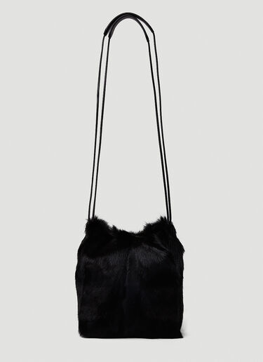 Jil Sander Dumpling 抽绳单肩包 黑色 jil0251055