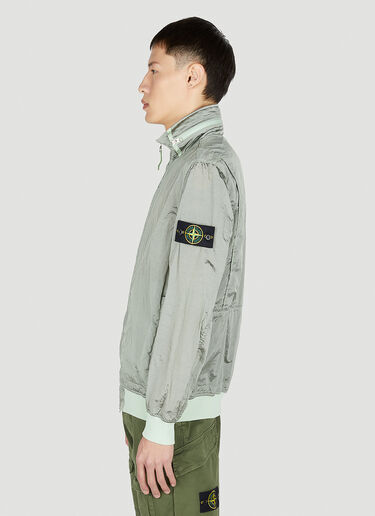 Stone Island 对比色饰边防风运动夹克 绿色 sto0152015