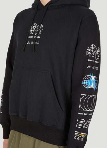 Upcycled Hooded Sweatshirt Space Available Upcycled Hooded Sweatshirt Black spa0350011