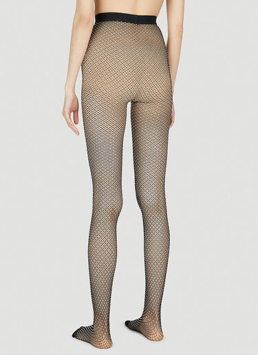 Balenciaga Crystal Embellished Mesh Tights Black bal0252035