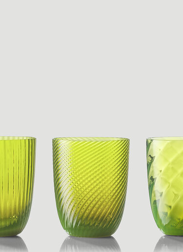 NasonMoretti Set of Six Idra Water Glass Green wps0644547