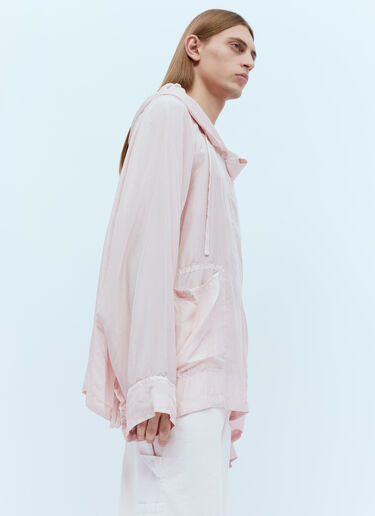 Silk Hooded Shirt Dries Van Noten Silk Hooded Shirt Pink dvn0154019