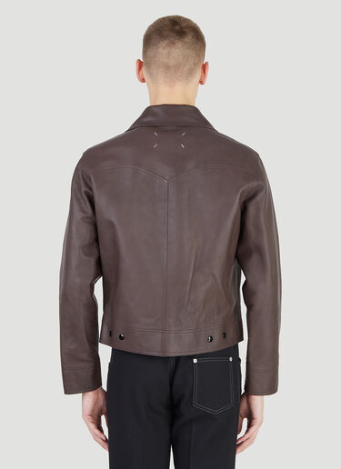 Maison Margiela Leather Jacket Brown mla0146002