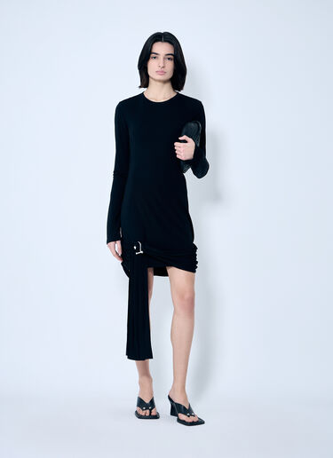 JW Anderson Draped Hem Dress Black jwa0259003