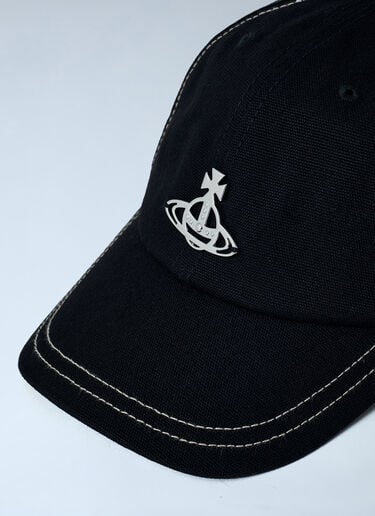 Logo Motif Baseball Cap Vivienne Westwood Logo Motif Baseball Cap Black vvw0162009
