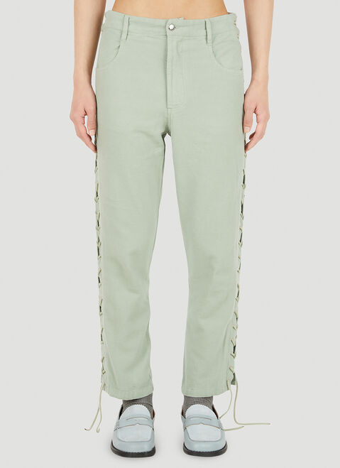 Eckhaus Latta 끈 장식 팬츠 Beige eck0151005