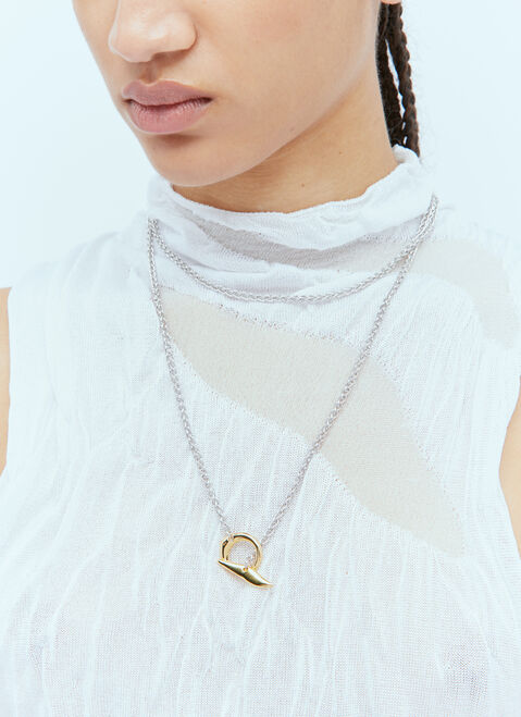 Balenciaga Robin Chain Duo Necklace Silver bal0252104
