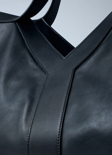 Saint Laurent Large Y-Shaped Leather Tote Bag Black sla0162054