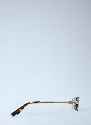 Miu Miu Logo Motif Sunglasses Gold lmu0262011