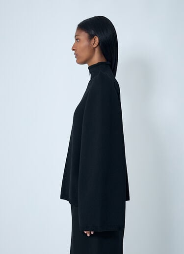 Rick Owens Wool Shoulder Pad Sweater Black ric0262006