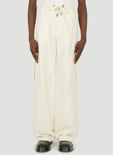 Dolce & Gabbana Drawstring Cargo Pants Cream dol0149001