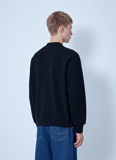 LN-CC® - Stone Island: Crewneck Sweatshirt with Sleeve Logo Patch - Black Stone Island Crewneck Sweatshirt with Sleeve Logo Patch Black sto0165091