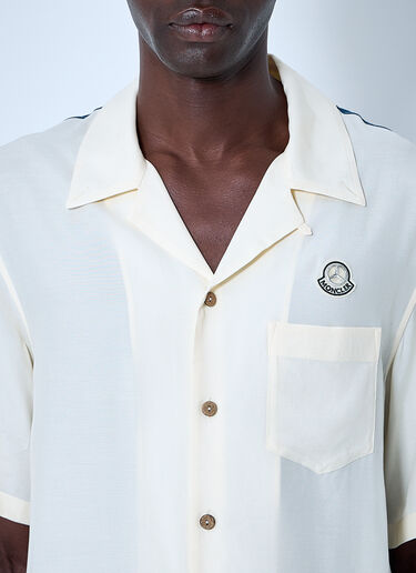 Moncler x Mercedes-Benz by Nigo Logo Motif Short Sleeve Shirt Cream mmn0160006