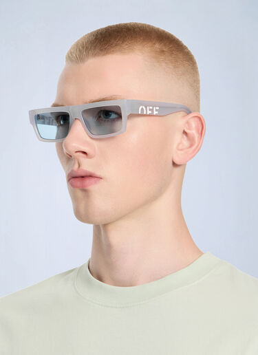 LN-CC® - Off-White: Montgomery Light Blue Lens Sunglasses - Black Off-White Montgomery Light Blue Lens Sunglasses Black ofw0364470