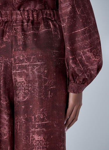 Max Mara Silk Pants Bordeaux max0263008