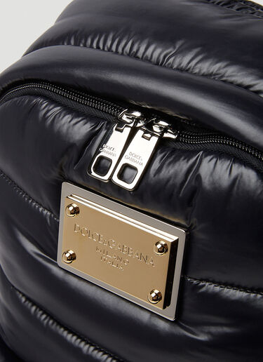 Dolce & Gabbana Logo Plaque Padded Backpack Black dol0149023