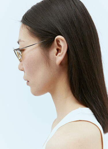 Bottega Veneta 分叉矩形太阳镜  银色 bos0355003