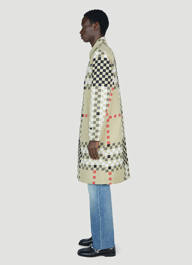 Pixel Check Coat Burberry Pixel Check Coat Beige bur0151174