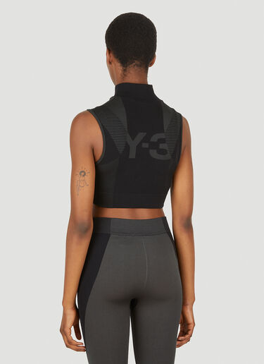 Y-3 Seamless Knit Cropped Top Black yyy0245038