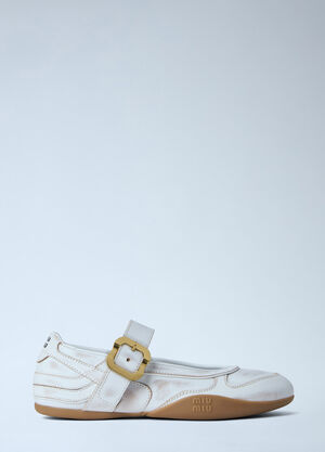 Miu Miu Gymnasium Ballerina Flats White miu0264112