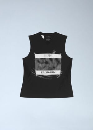 MM6 Maison Margiela x Salomon Logo Motif Tank Top Black mms0261006