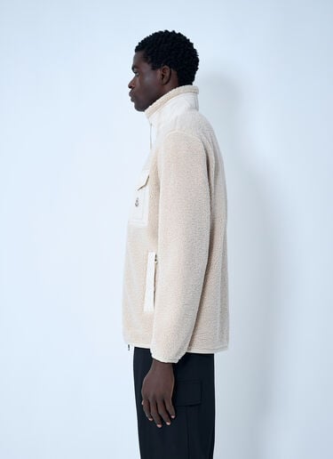 Teddy Fleece Zip-Up Sweatshirt Moncler Teddy Fleece Zip-Up Sweatshirt Beige mon0162032