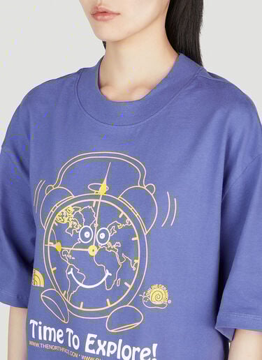The North Face x Online Ceramics クロップドプリントTシャツ パープル tnf0252053