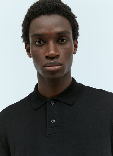 Wool Jerry Polo Sweater A.P.C. Wool Jerry Polo Sweater Black apc0155007