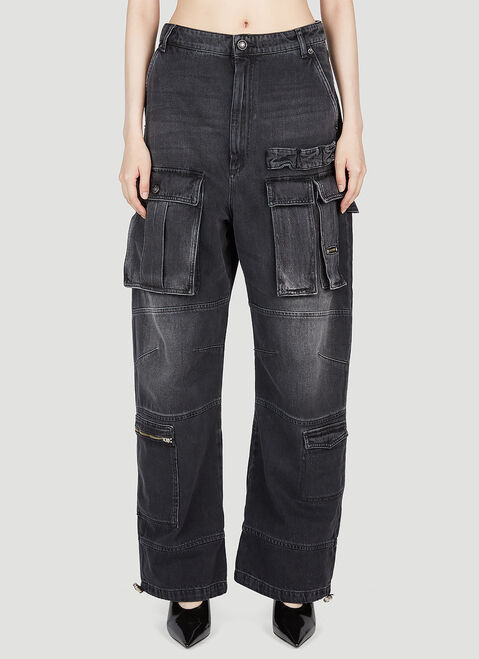 Sportmax Denim Cargo Pants Blue spx0254005