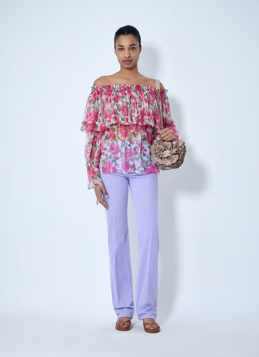 High-rise Flared Denim Trousers Chloé High-rise Flared Denim Trousers Purple chl0264018