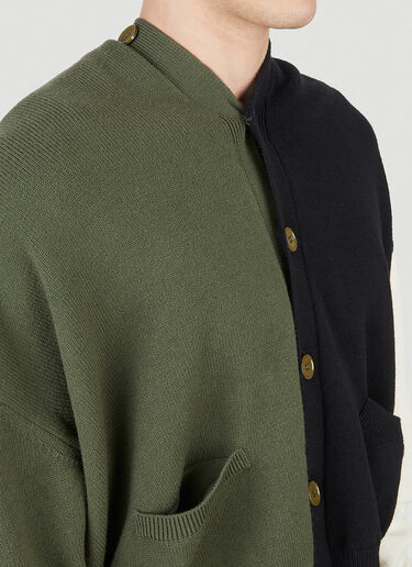 MM6 Maison Margiela Colour Block Cardigan Green mmm0151010