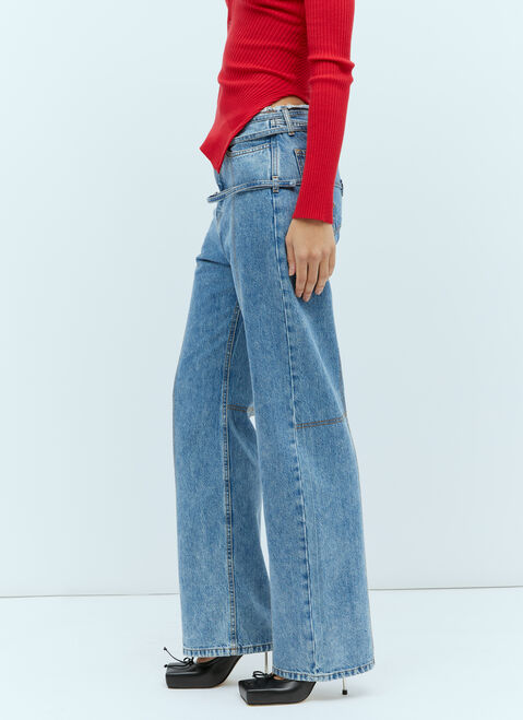 Jacquemus La De Nimes Caraco ジーンズ アイボリー jac0254089