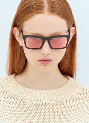 LN-CC® - Clean Waves: Type 02 Mid Sunglasses - Black Clean Waves Type 02 Mid Sunglasses Black clw0357007