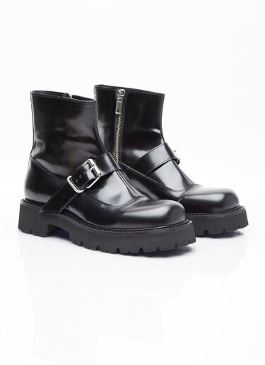 MM6 Maison Margiela Buckle Ankle Boots Black mmm0153013