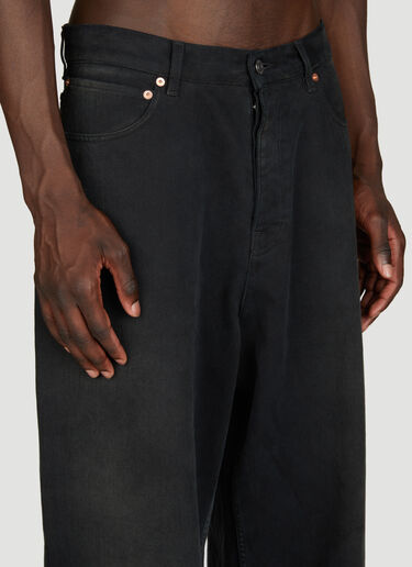 Balenciaga Sticker Baggy Jeans Black bal0355003