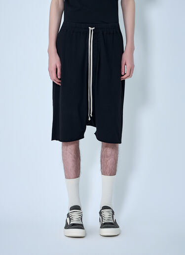 Rick Owens DRKSHDW Drop-Crotch Drawstring Shorts Black drk0164012