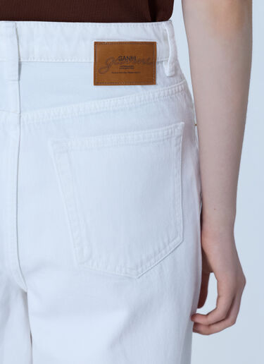 LN-CC® - GANNI: White Denim Lari Jeans - White GANNI White Denim Lari Jeans White gan0265014