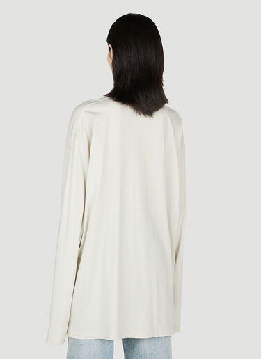 Balenciaga Oversized Long Sleeve Top White bal0252044