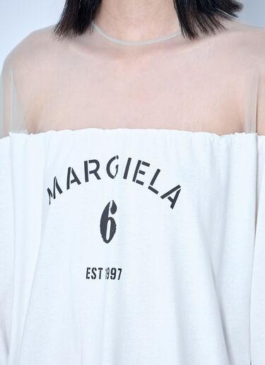 MM6 Maison Margiela Long Sleeve Heavy Cotton Jersey Tee White mmm0264053