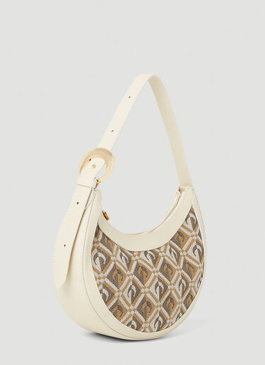 Marine Serre Diamant Regenerated Jacquard Shoulder Bag Beige mrs0252036