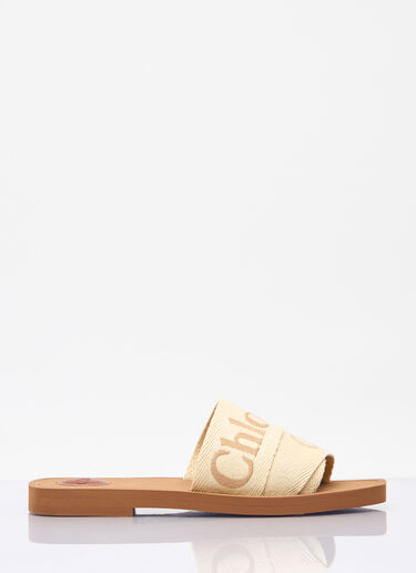 Chloé Woody Slides Beige chl0258019