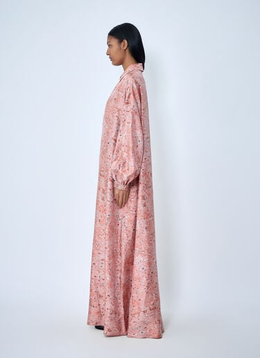 Max Mara Silk Maxi Dress Orange max0263006