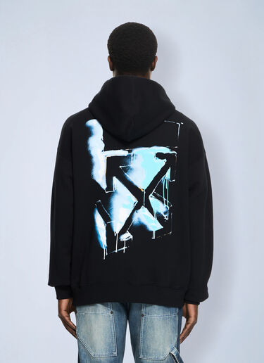 LN-CC® - Off-White: 3D Spray Arrow Skate Hoodie - Black Off-White 3D Spray Arrow Skate Hoodie Black ofw0164109