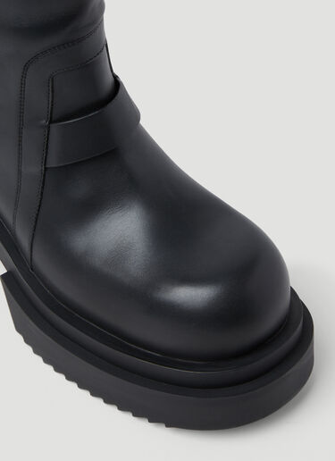 Pull On Bogun Leather Boots Rick Owens Pull On Bogun Leather Boots Black ric0253033