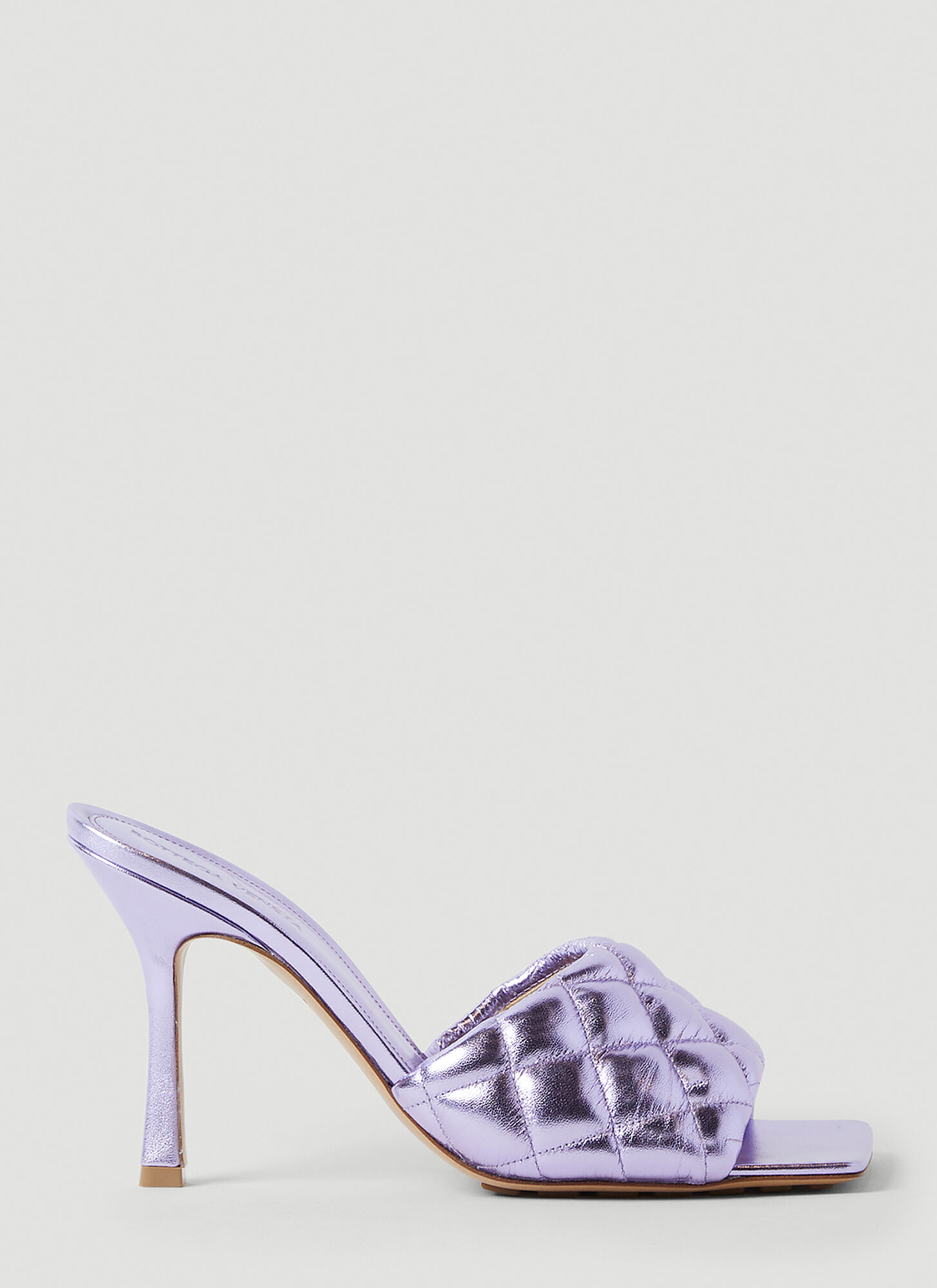 Bottega Veneta Padded Reflection Matelasse Sandals In Purple