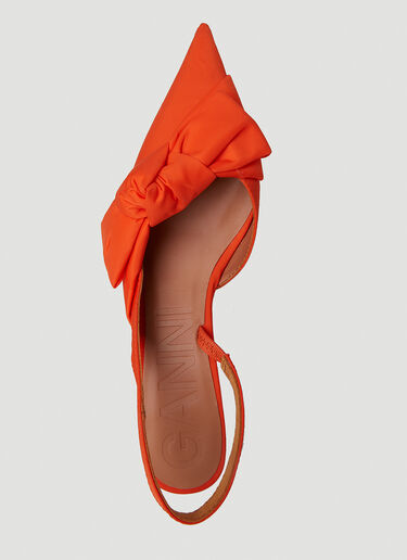 GANNI Soft Bow Kitten Heels Orange gan0251035