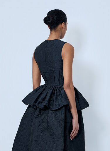 Cecilie Bahnsen CBdaimi Stria Matelassé Peplum Top Black cec0264003