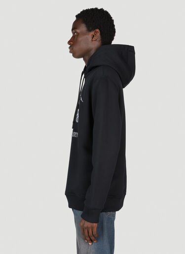 Burberry Embroidered EKD Cotton Hooded Sweatshirt Black bur0153026