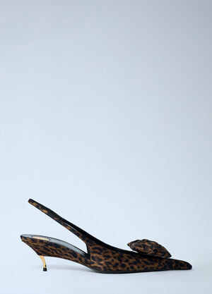 Saint Laurent Dakota Slingback Pumps Brown sla0262026