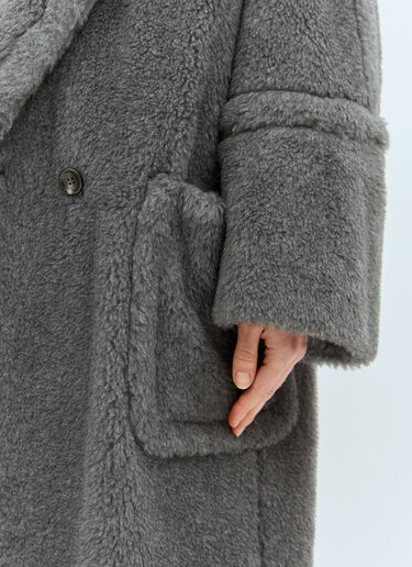 Max Mara Oversized Alpaca And Wool Teddy Coat Grey max0258035